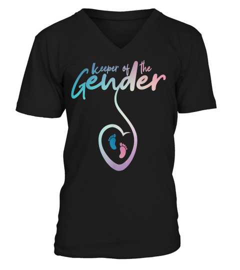 Keeper Of The Gender Reveal Party Shirt T-shirt V-Neck T-shirt