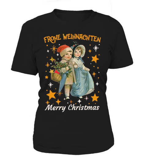 Frohe Weihnachten Merry Christmas German Vintage Women's T-Shirt
