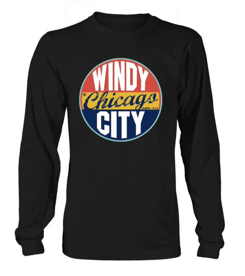 Chicago Vintage Label T-shirt Long sleeved Unisex