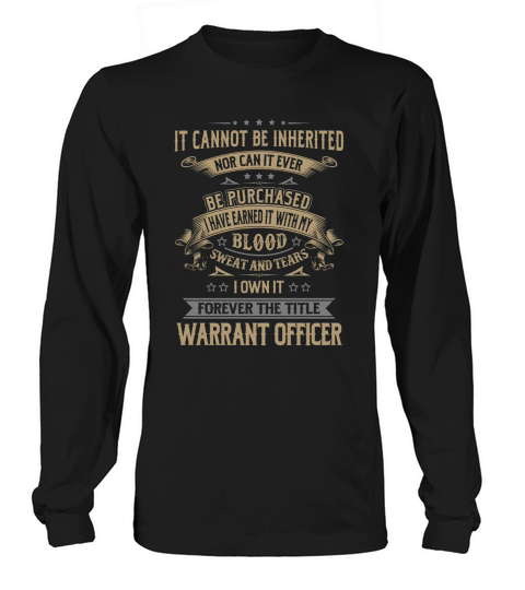 Warrant Officer Forever Job Title Shirts Long sleeved Unisex