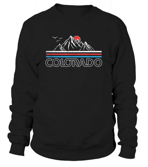 Colorado Mountains Colorado Retro Vintage Classic 80s Sweatshirt Unisex