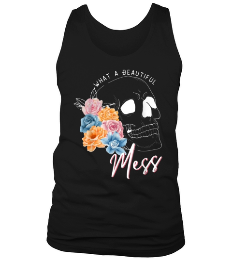 color blind Colorful Flowers what a beautiful mess Tank Top Unisex