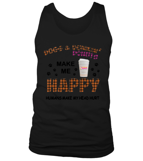 Dogs Dunkin Donuts  White Tank Top Unisex