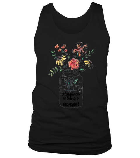 Happiness Is Being A Grananny Floral Mothers Day Awesome Gift For Women Tank Top Unisex