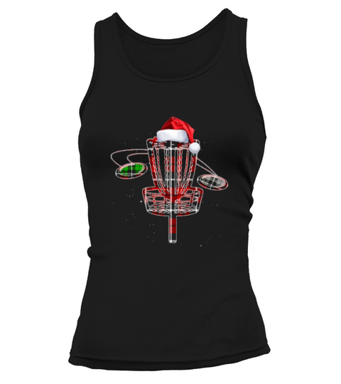 Christmas Three Disc Golf Buffalo Plaid Xmas Pajama Ugly Tank top Woman