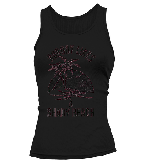 Shady Beach Funny Cute Vacation Vintage Tank top Woman