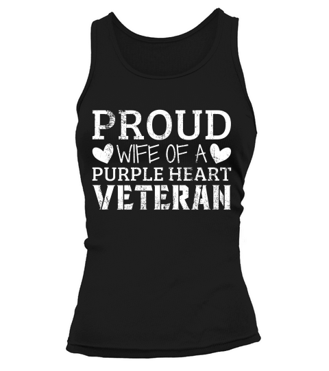 Wife Of Purple Heart Veteran Proud Military Family T-shirt Tank top Woman