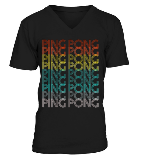 70s Retro Ping Pong T-shirt Table Tennis Gift Tee Tshirt V-Neck T-shirt
