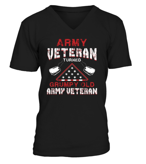 army veteran shirt military gift grumpy old army v womens vintage sport t shirt V-Neck T-shirt