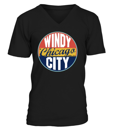 Chicago Vintage Label T-shirt V-Neck T-shirt