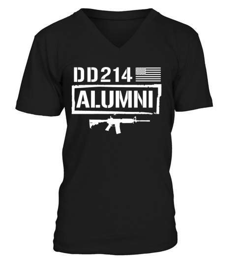 dd214 veteran army patriotic second amendment usa V-Neck T-shirt