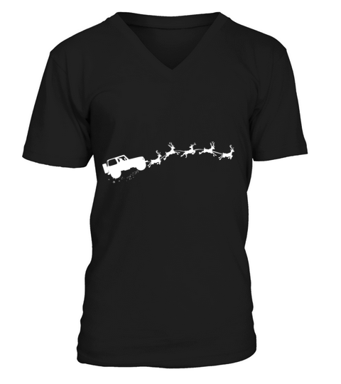 Santas Jeep  T-Shirt V-Neck T-shirt