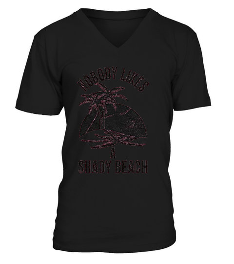Shady Beach Funny Cute Vacation Vintage V-Neck T-shirt