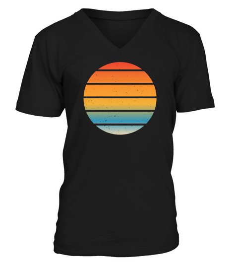 Vintage Retro Sunset (2) V-Neck T-shirt