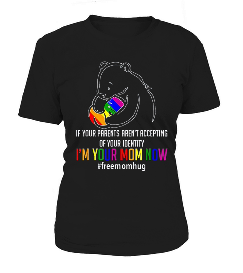 Free Mom Hugs Rainbow Heart Lgbt Pride Month Women's T-Shirt