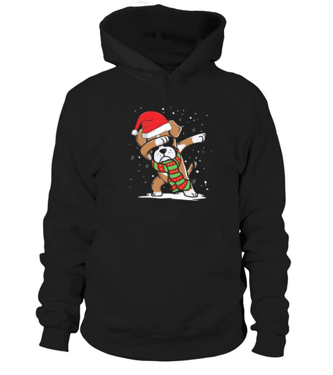 Dabbing Boxer Christmas Dog Hoodie Unisex