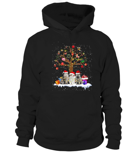 Funny Cats Christmas Tree Tee Ornament Decor Hoodie Unisex