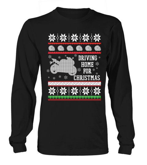 Driving Home For Christmas - Motorbike Long sleeved Unisex