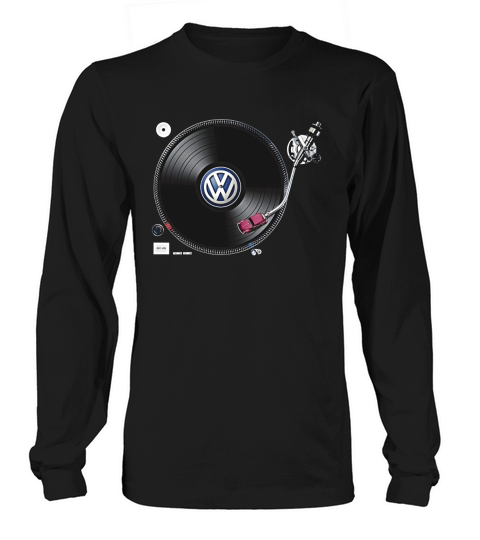 VW TUNING BEETLE VINYL DECK MUSIC MUSICAL GRAPHIC DESIGN DJ RETRO CAR LOGO Long sleeved Unisex