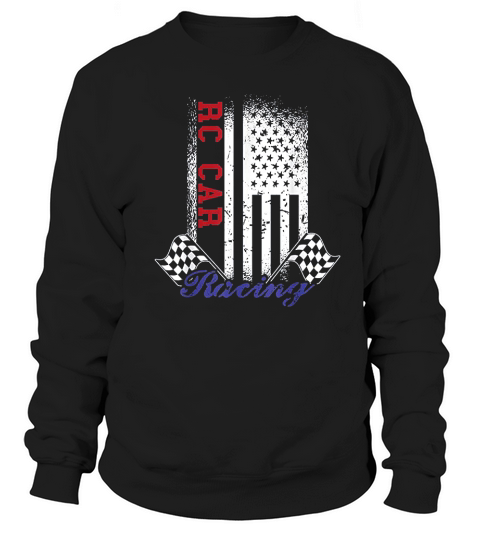 American Flag Rc Car Racing Race Flag Sweatshirt Unisex