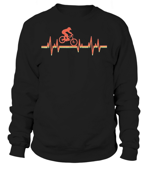 Mtb Mountainbike Vintage Retro Heartbeat Sweatshirt Unisex