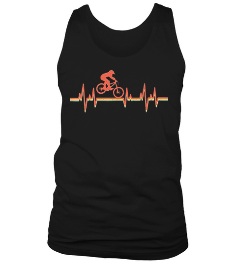 Mtb Mountainbike Vintage Retro Heartbeat Tank Top Unisex