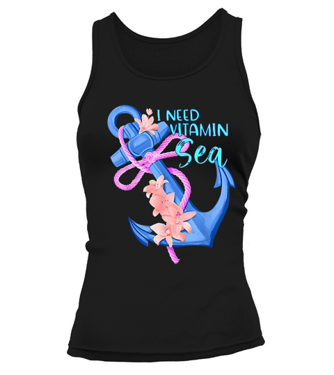 Anchor Vintage Style Women Summer I Need Vitamin Sea Tank top Woman