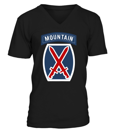 10th Mountain Division Logo Tshirt V-Neck T-shirt