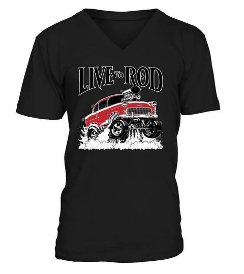 ALive To Rod 1955 Gasser V-Neck T-shirt