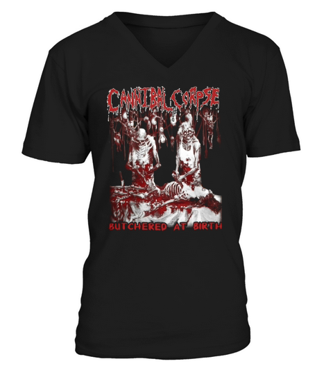 Canntbal Corpse Butchered At Birth V-Neck T-shirt