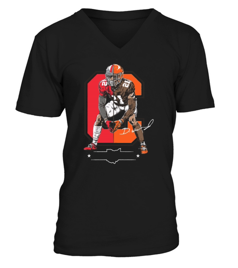 Denzel Ward Columbus to Cleveland V-Neck T-shirt