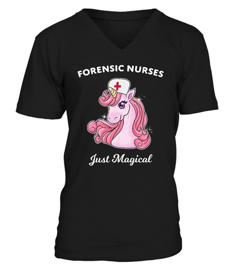 Forensic Nurses  Unicorn Nursing Gift V-Neck T-shirt