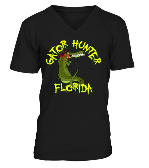 Gator Hunter Florida V-Neck T-shirt V-Neck T-shirt