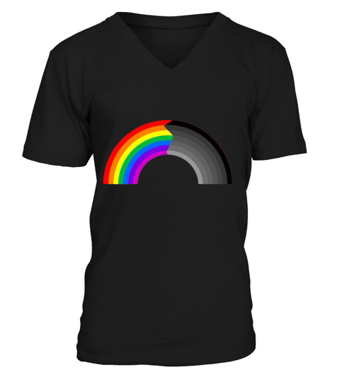 rainbow fade V-Neck T-shirt