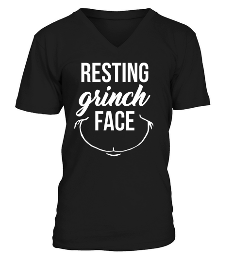 Resting Grinch Face V-Neck T-shirt