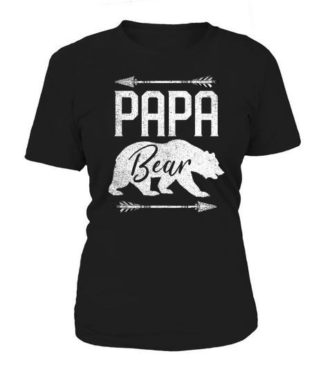 Mens Fathers Day Gift Papa Bear Arrow Grandpa Vintage Women's T-Shirt