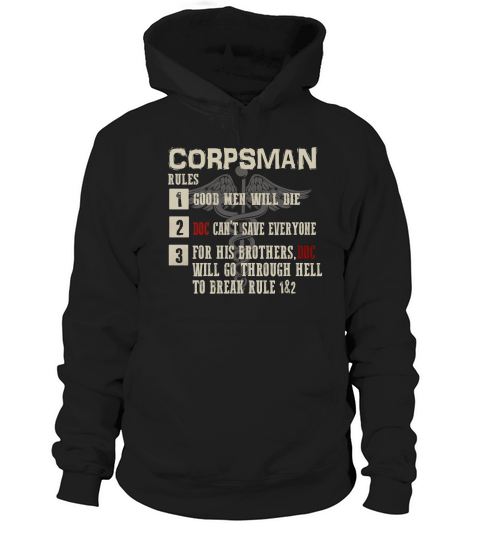 Corpsman Rules Devil Doc 8404 Shirt Hoodie Unisex