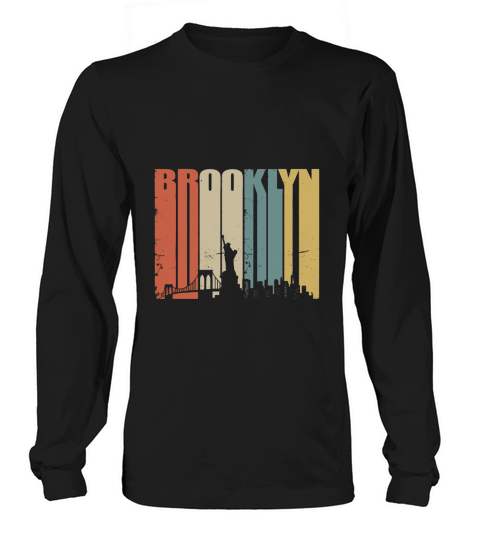 Brooklyn Shirt Vintage Brooklyn New York Tshirt Long sleeved Unisex