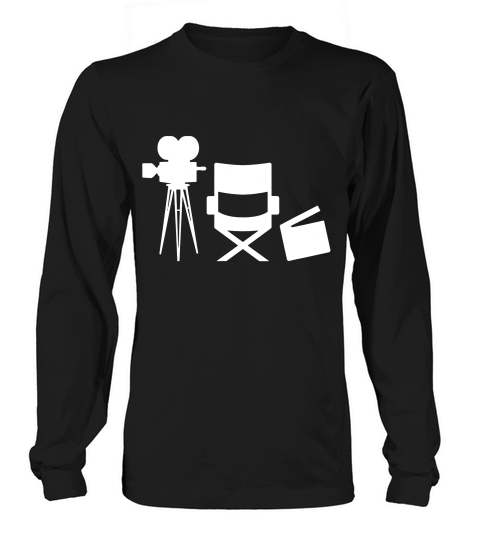 Film Movie Director Chair And Camera T-shirt Long sleeved Unisex
