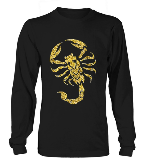Gold Scorpion Zodiac Horoscope Insect Long sleeved Unisex