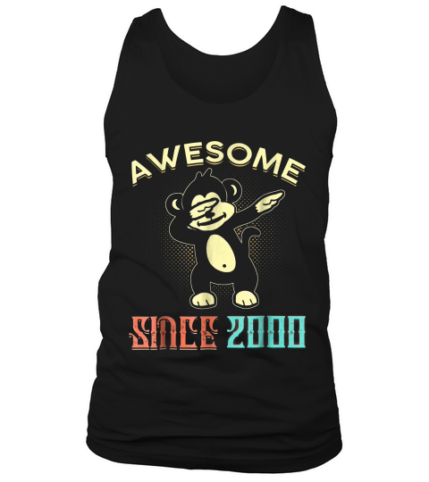 Cute Monkey Dabbing Awesome Since 2000 18th Yrs Old T-shirt Tank Top Unisex