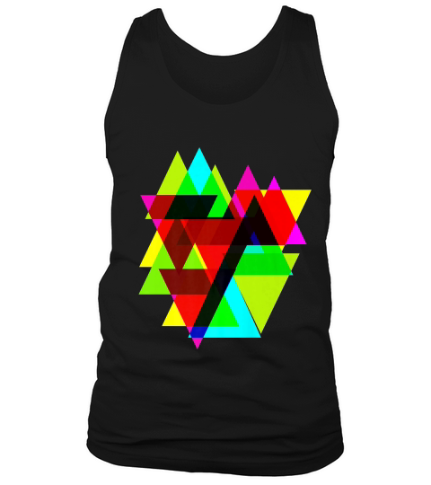 Geometric Colorful Modern Angular Pattern Block Gift .ie4s T-shirt Tank Top Unisex