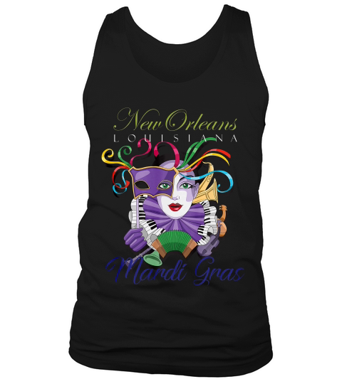 Mardi Gras New Orleans Louisiana Fun Carnival Parade T-shirt Tank Top Unisex