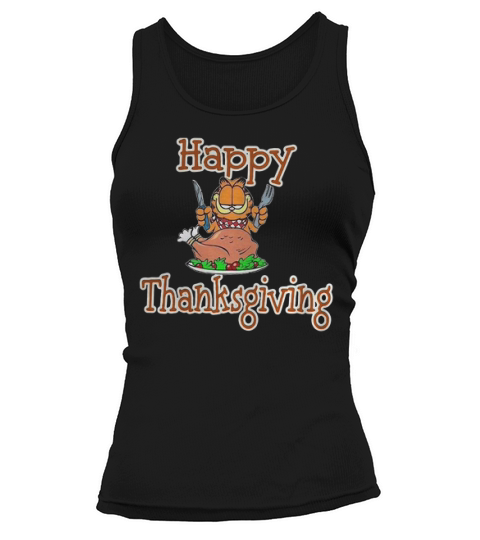 Garfield Happy Thanksgiving Shirt Tank top Woman