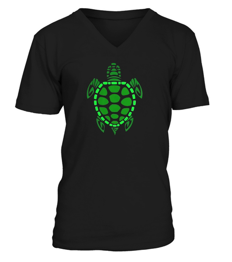 Cute Turtle Tortoise Graphic Design T-shirt For Kids V-Neck T-shirt