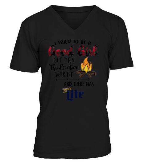 I Tried To Be A Good Girl There Was Miller Lite V-Neck T-shirt