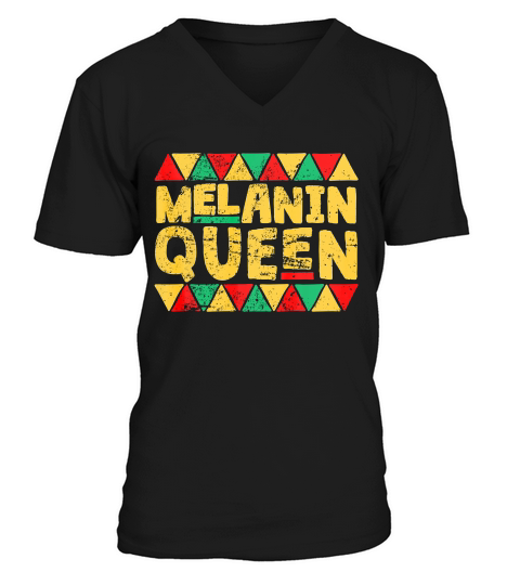 Melanin Queen African Pride History Heritage T-shirt V-Neck T-shirt