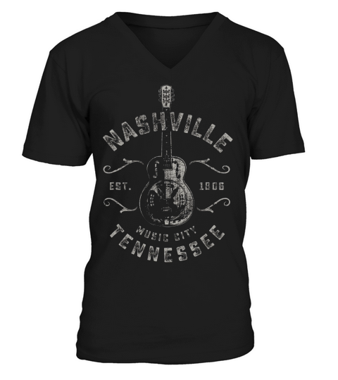 Nashville Music City Usa Vintage T-shirt V-Neck T-shirt