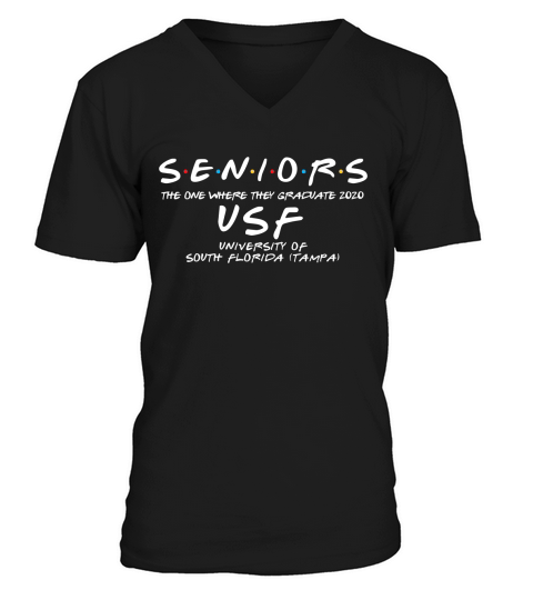 The One Where They Graduate Seniors Class Of 2020 University Of South Florida (tampa) V-Neck T-shirt