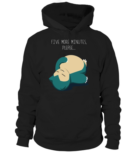 Snorlax Five More Minutes Please Mens Hoodie Unisex